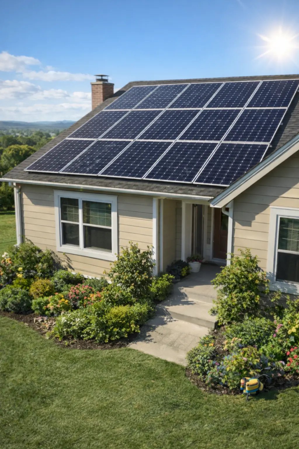 cuántos paneles solares necesita una casa energía solar